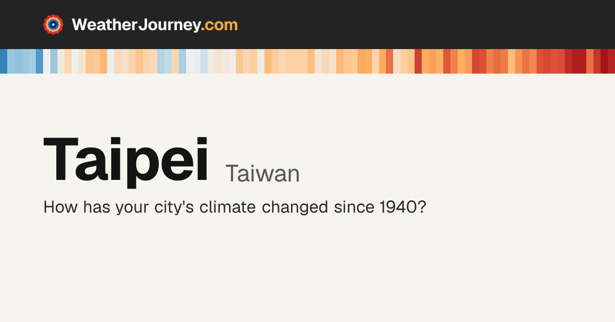 Taipei, Taiwan weather by month, averages & history since 1940